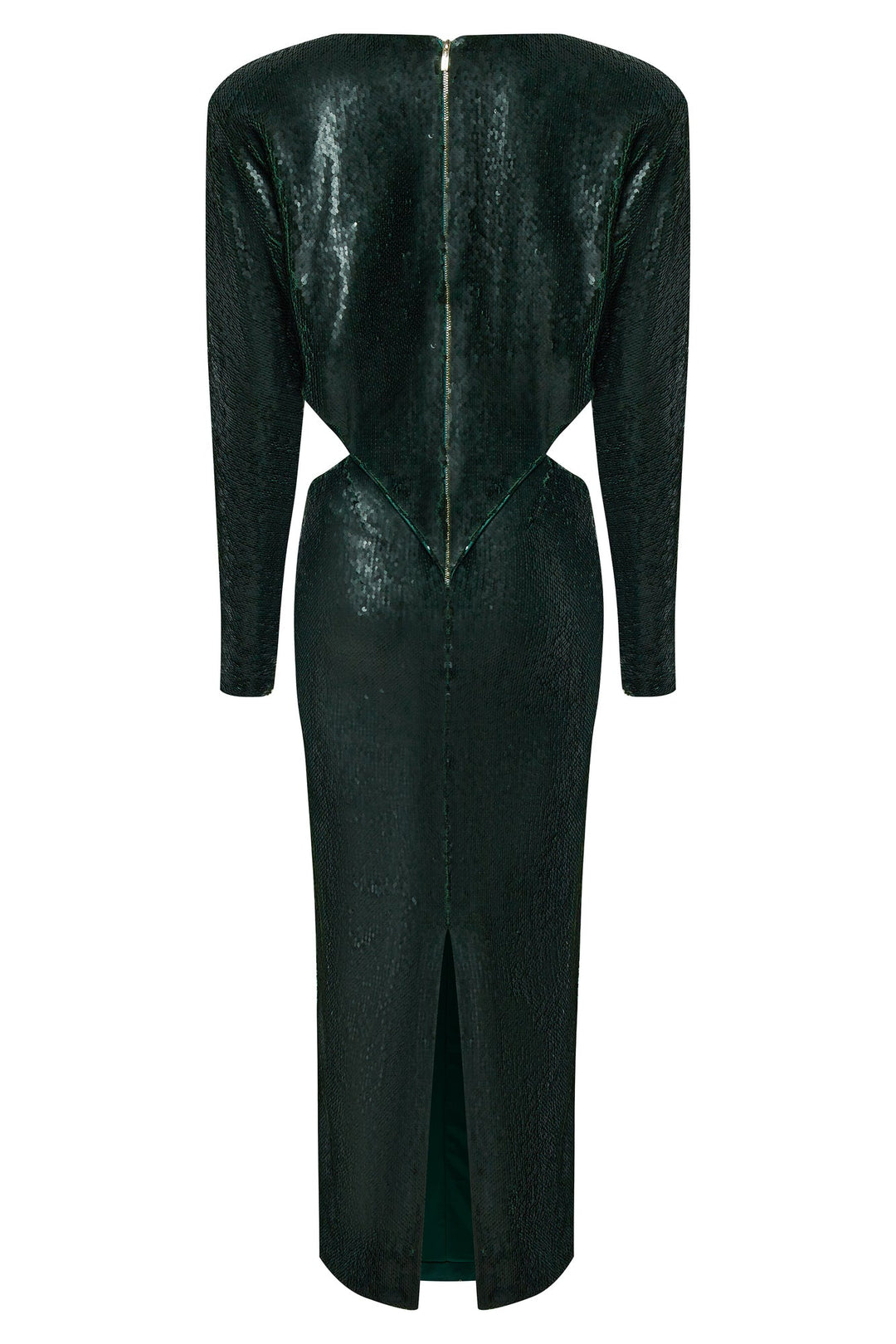 Sequin gown with cutouts