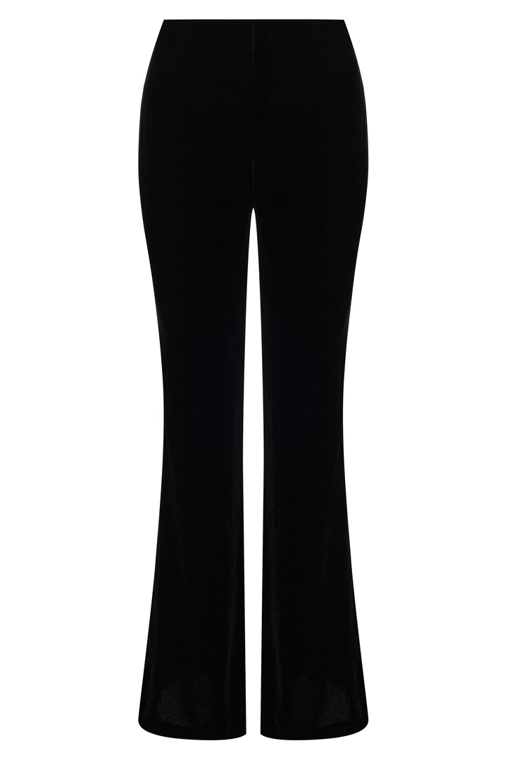 Velvet flare trousers