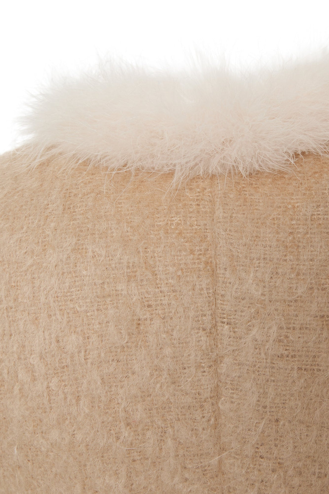Mohair jacket with marabou feather trim