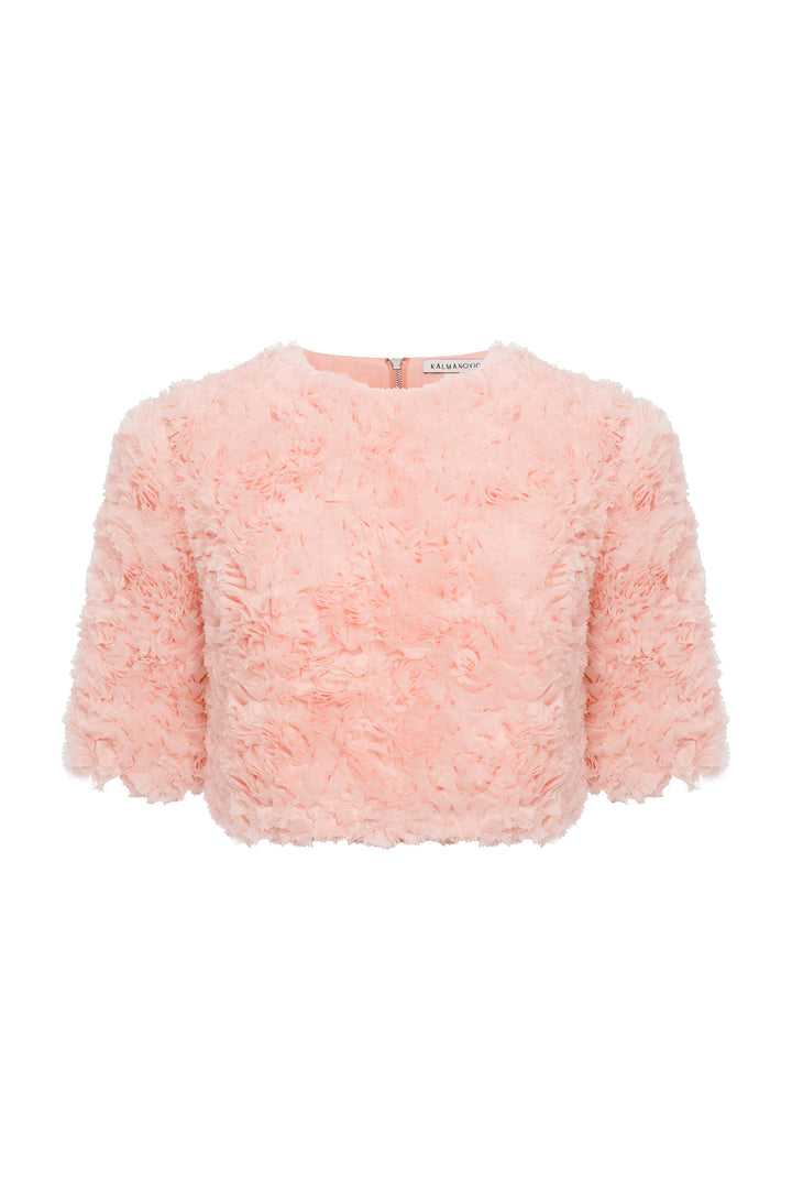 Voluminous textured crop top