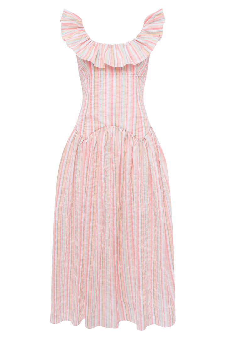 Striped cotton dress
