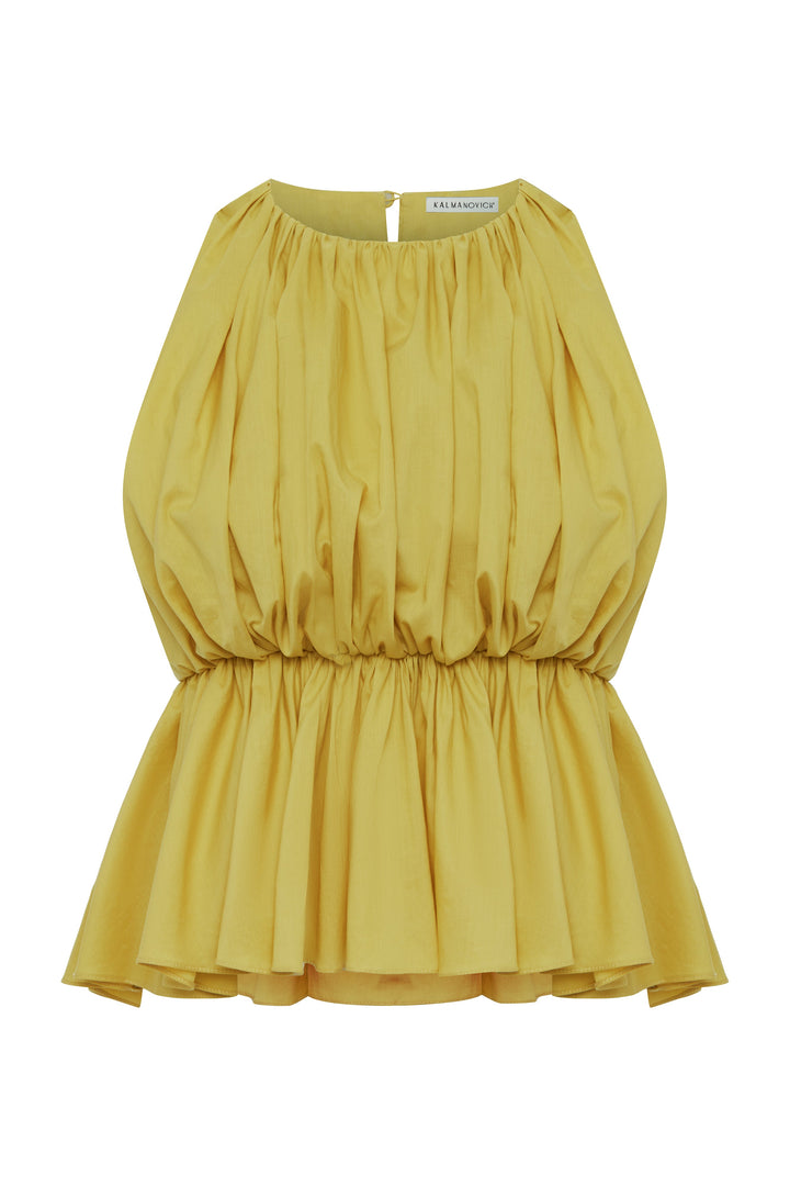 Cinched waist top made of Liberty cotton