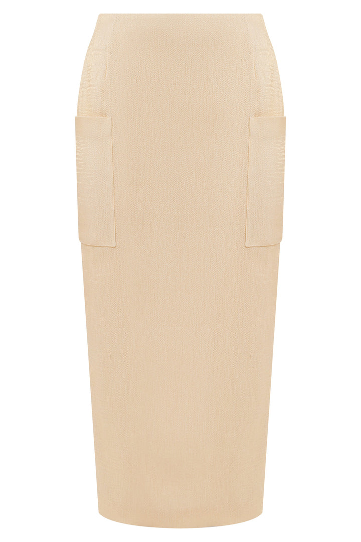 Pencil skirt with a back slit