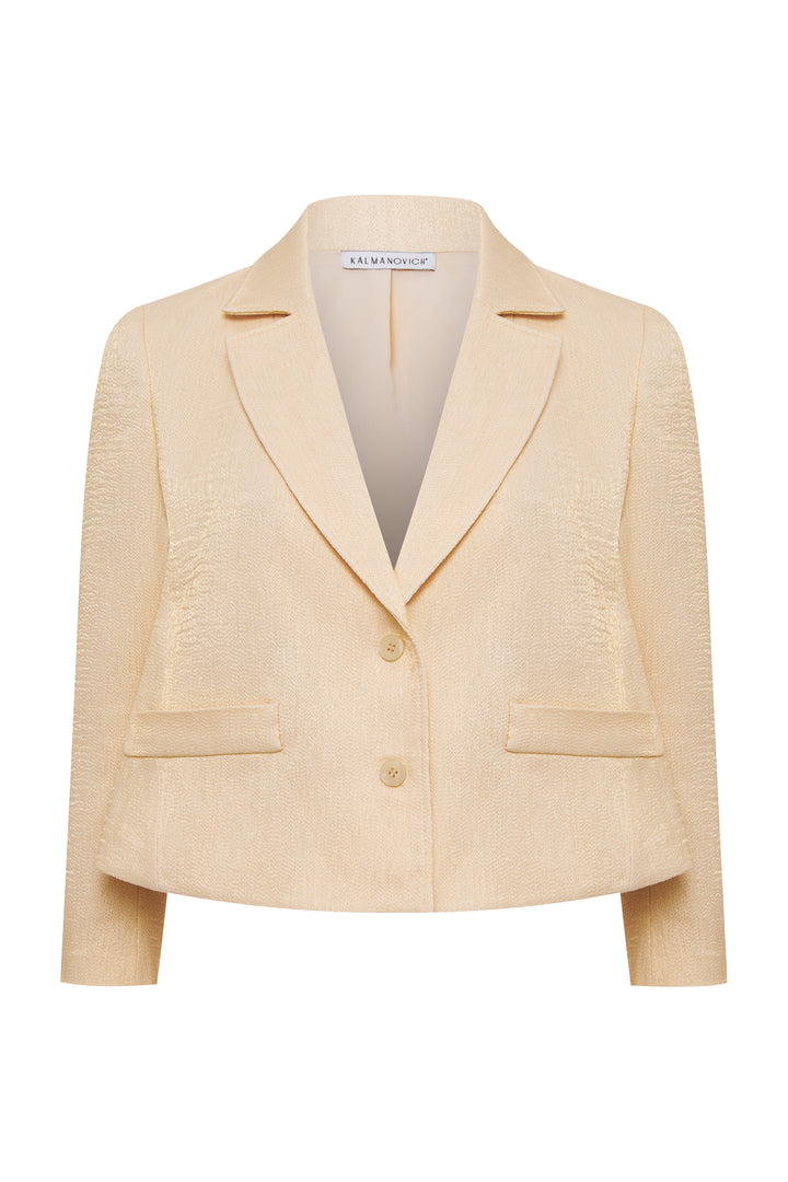 Single-breasted cropped jacket