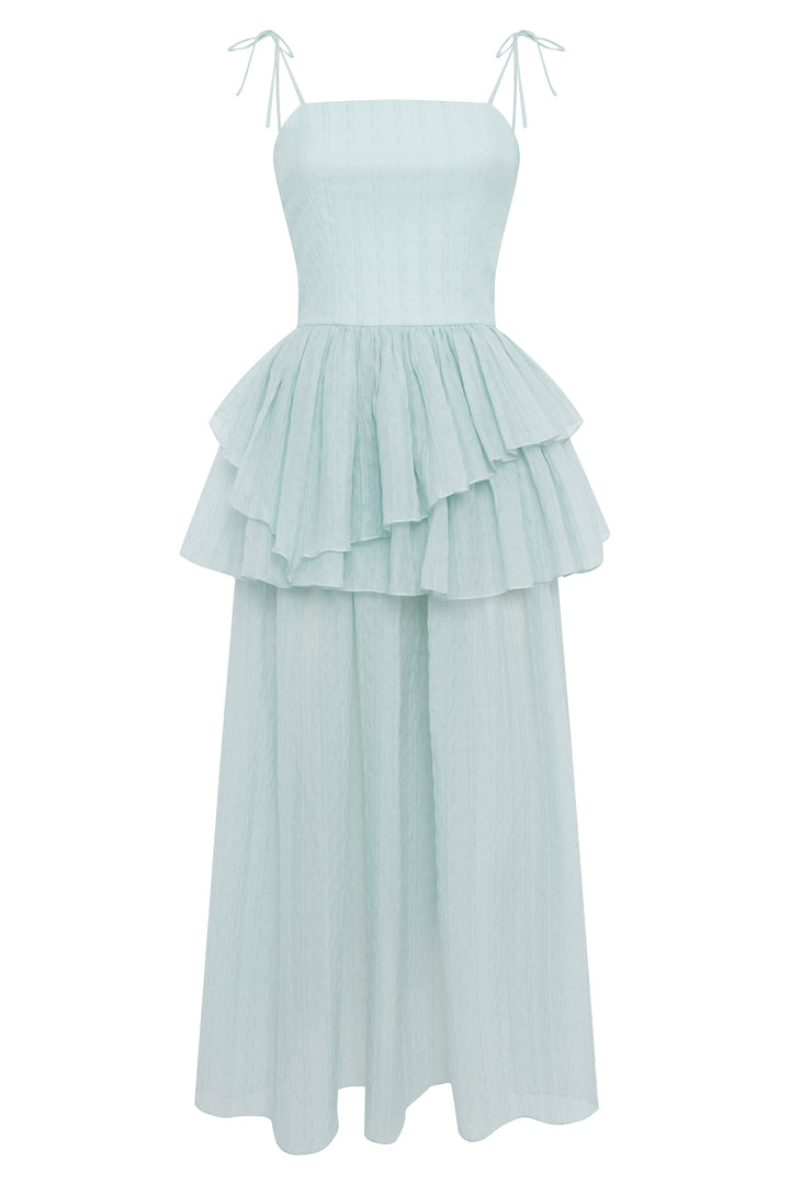 Midi sundress with bow straps