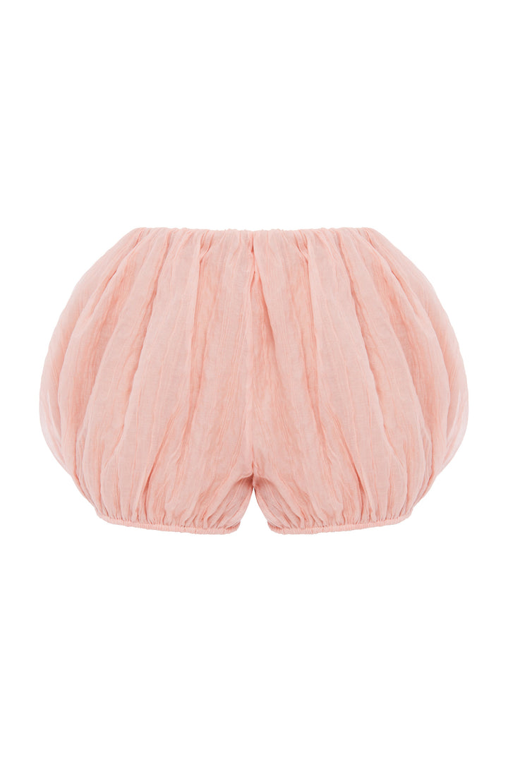 Baloon mini shorts with wrinkled–effect