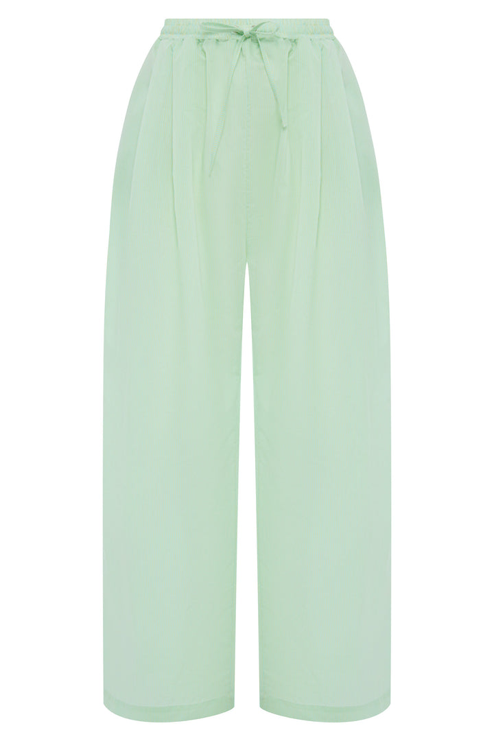 Voluminous cotton pants