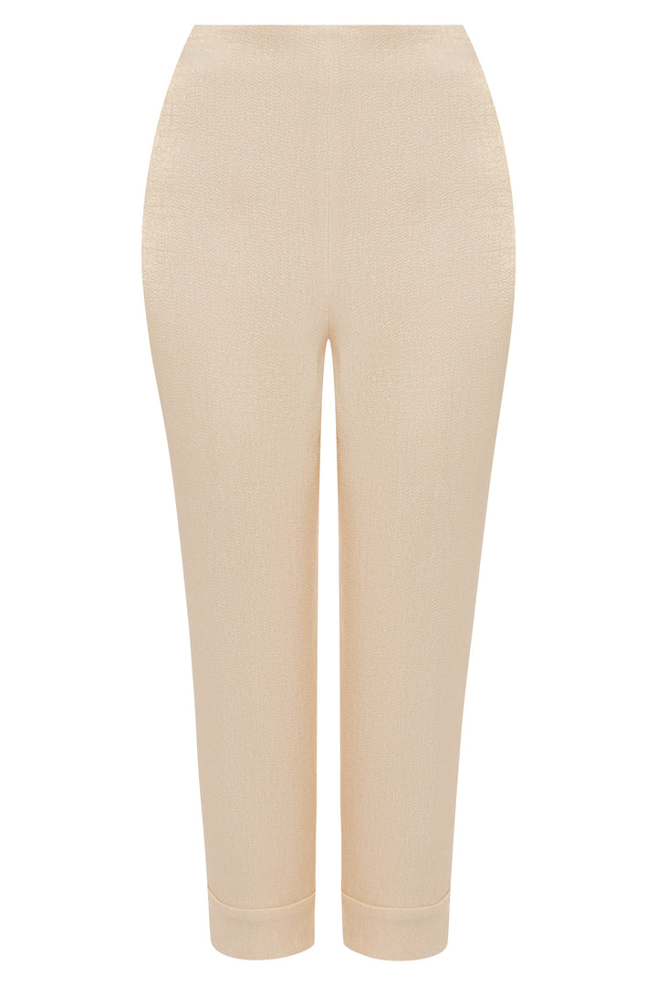Straight cropped trousers