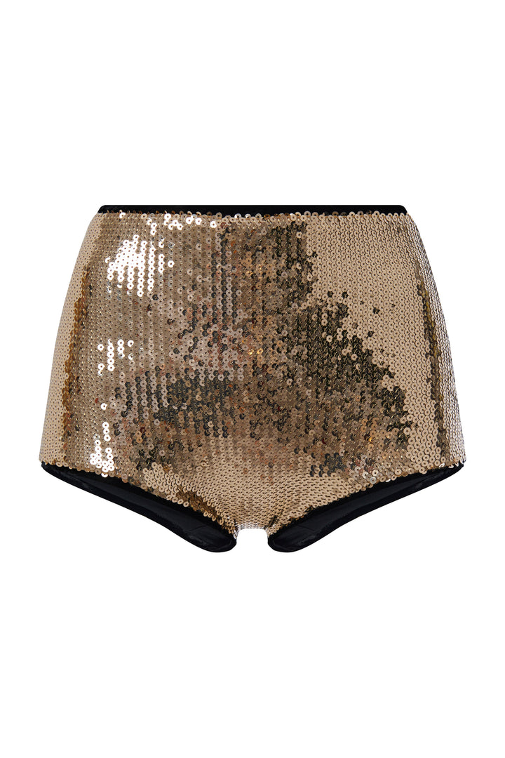 Sequinned mini shorts