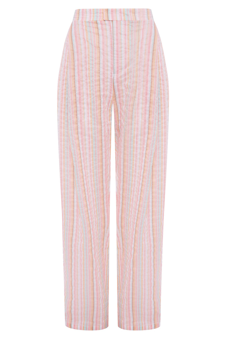 Striped cotton pants