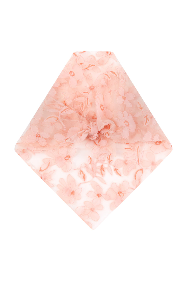 Floral appliqué headscarf