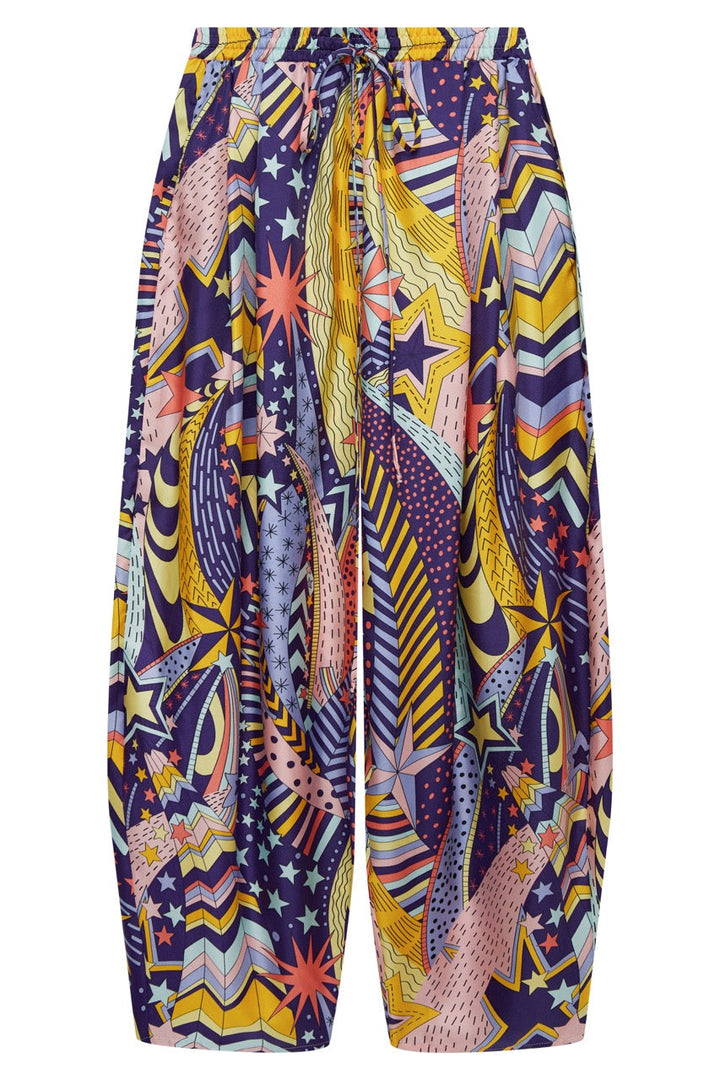 Printed pants made of Liberty silk