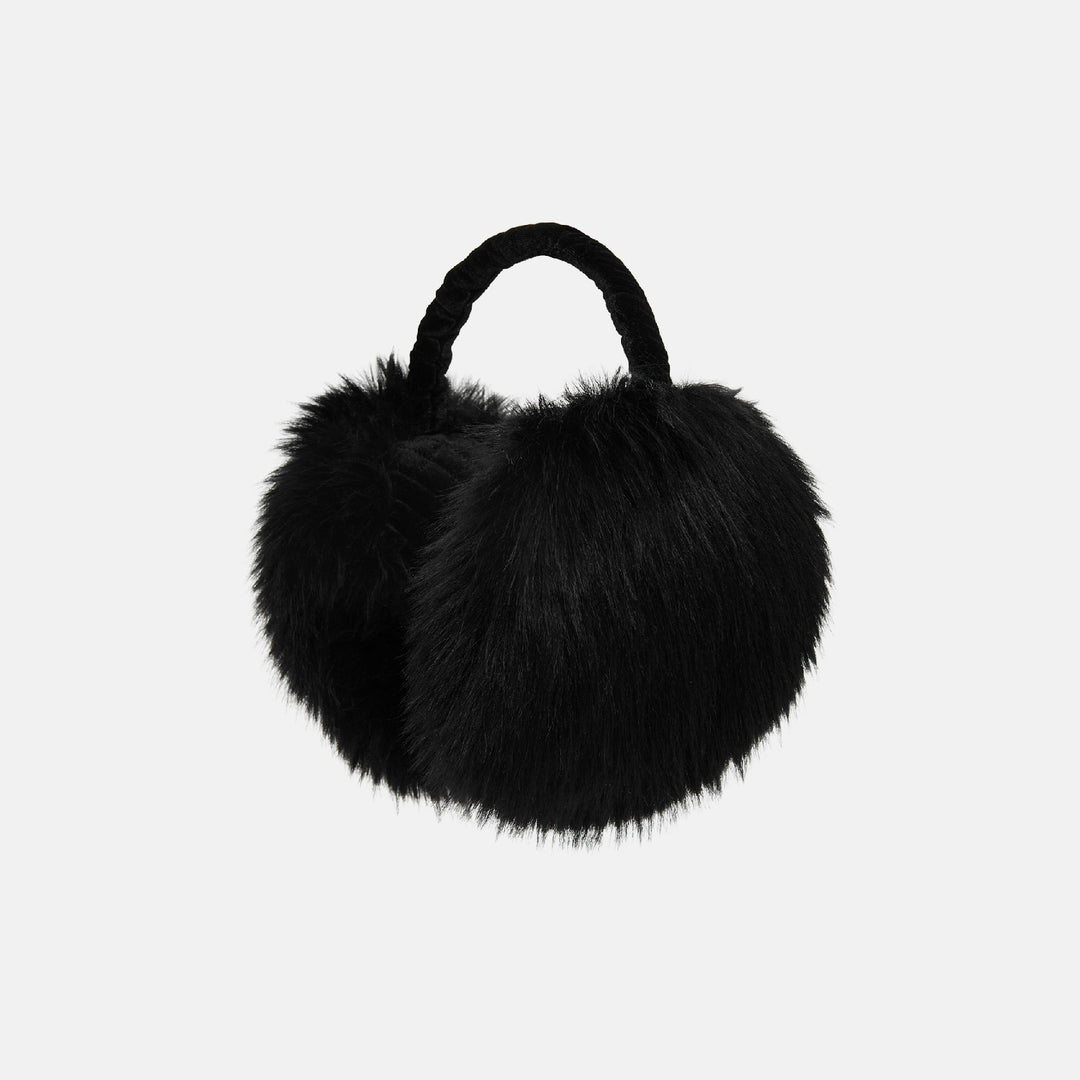 Oversized faux fur earmuffs