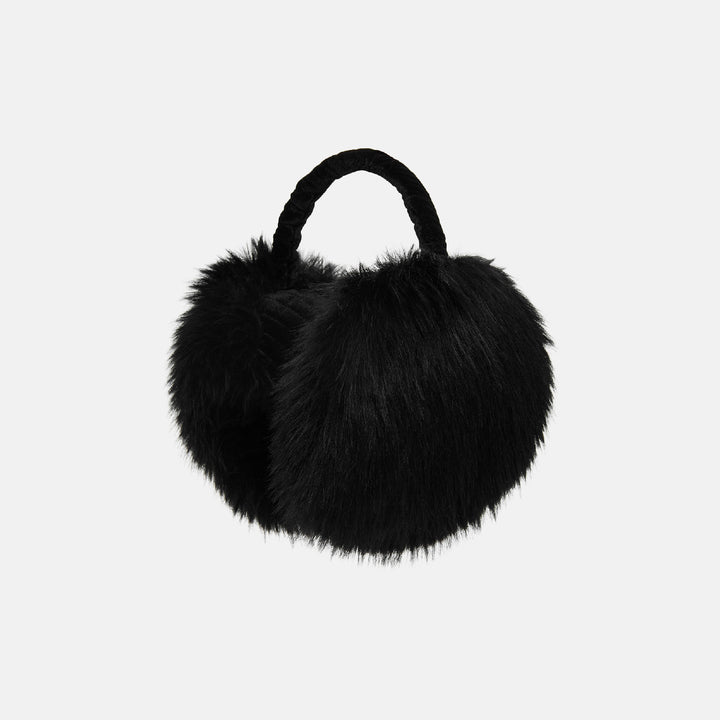 Oversized faux fur earmuffs