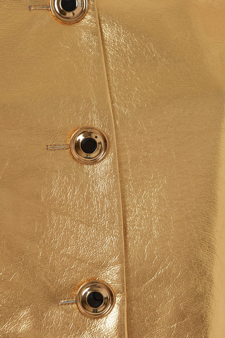 Cropped leather jacket