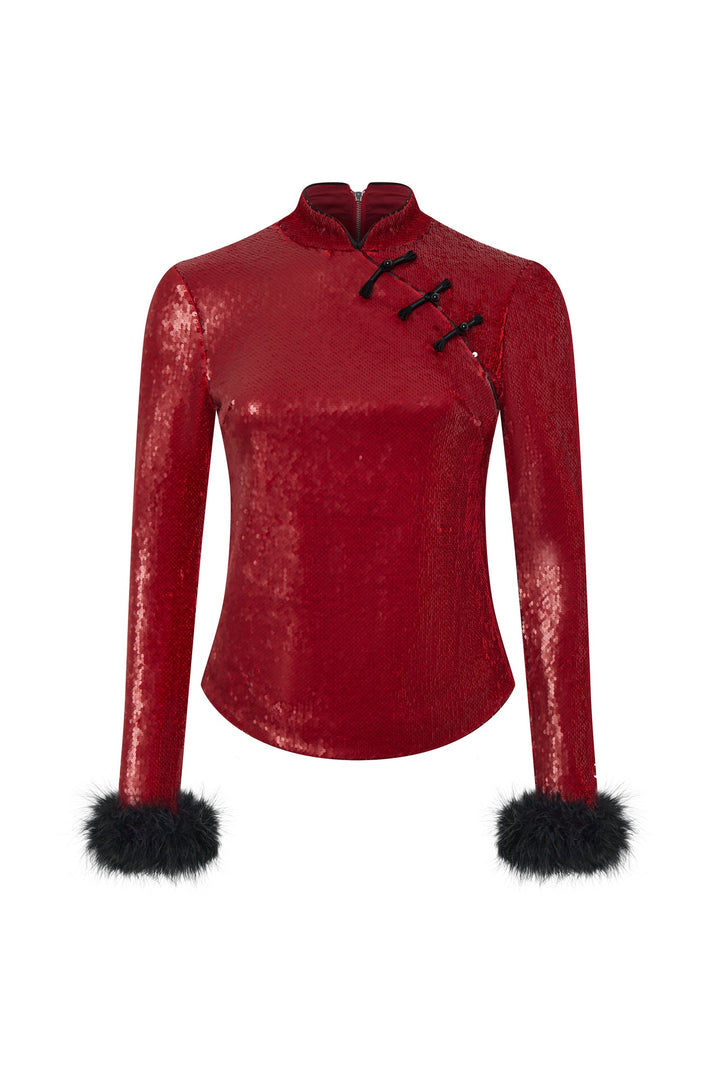 Sequin longsleeved top