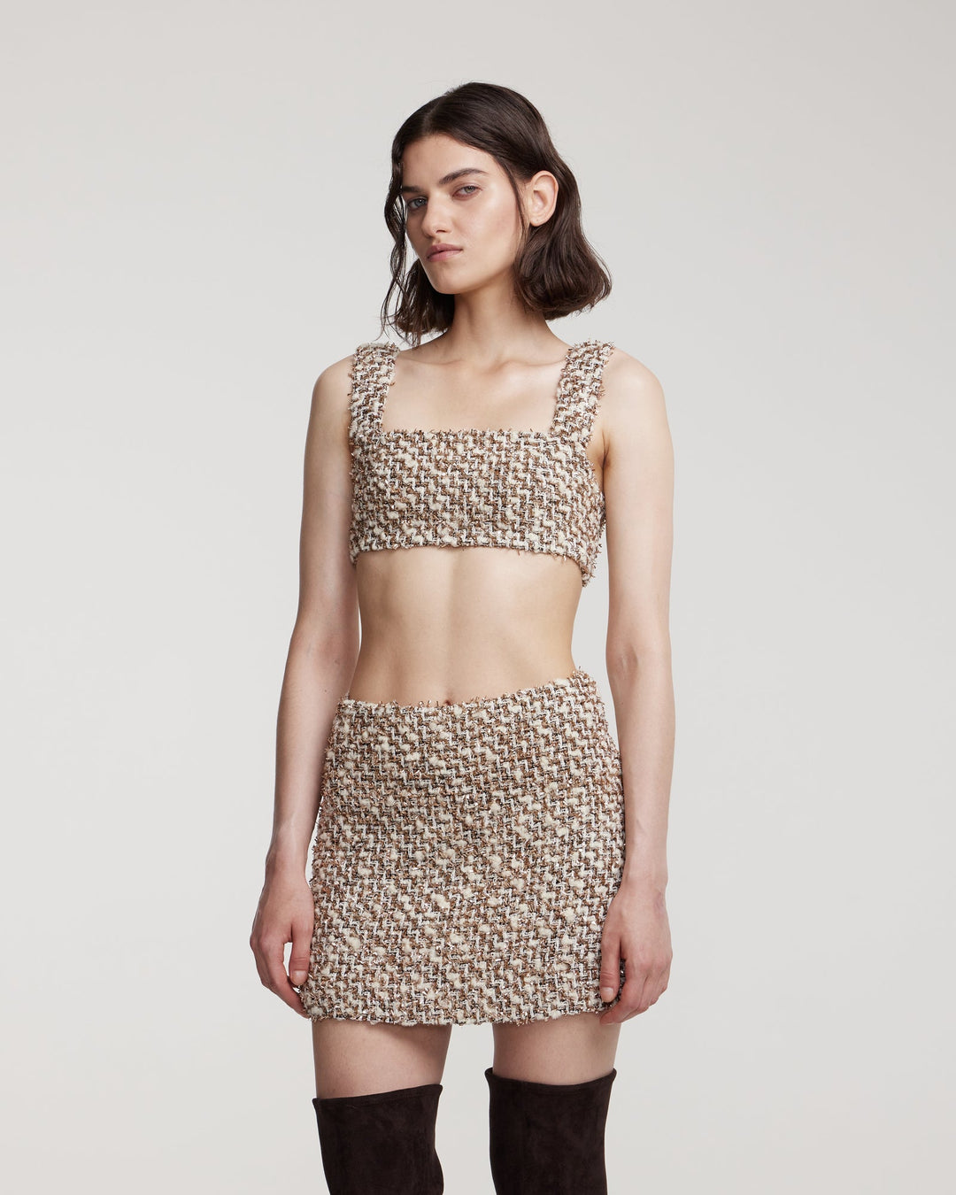 Tweed crop top