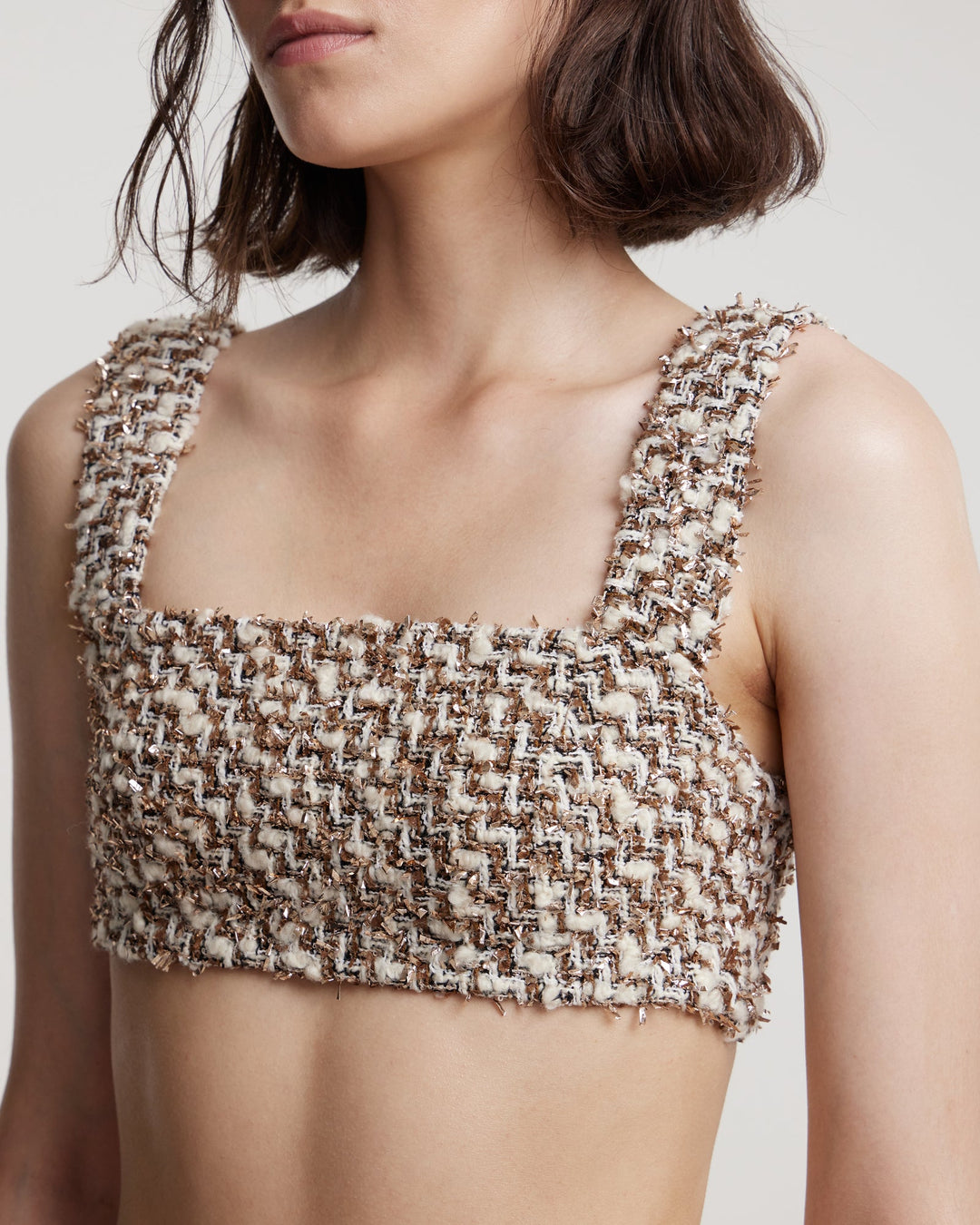 Tweed crop top