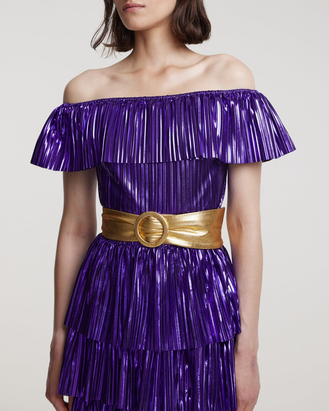 Off-shoulder midi dress