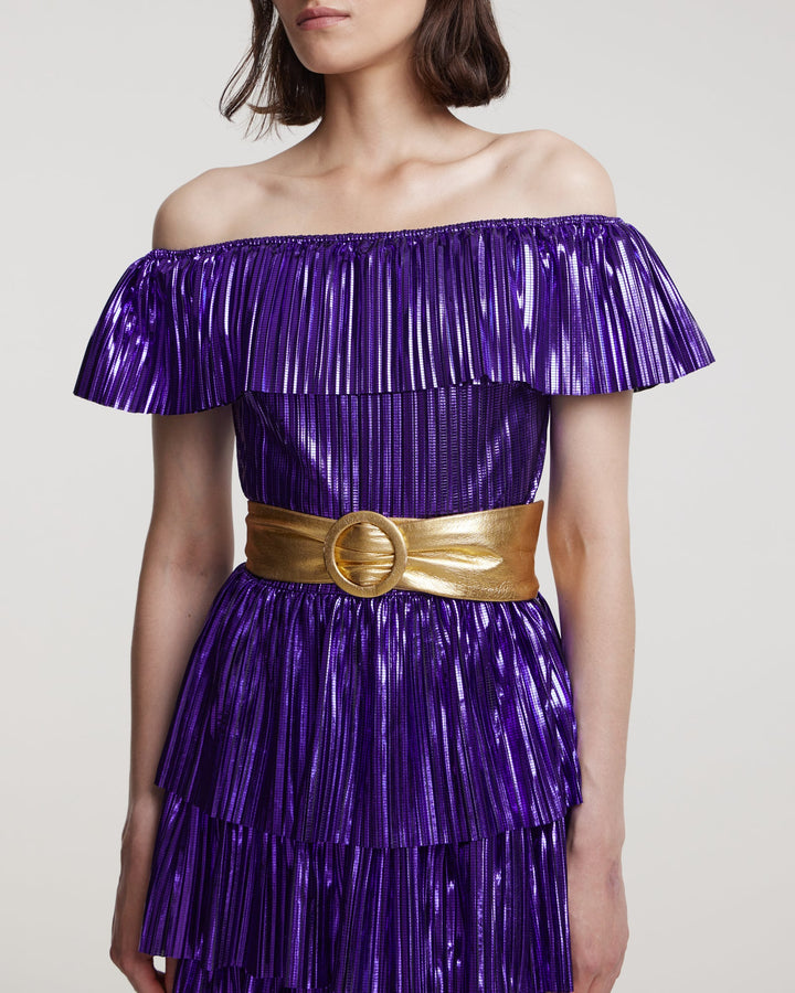 Off-shoulder midi dress