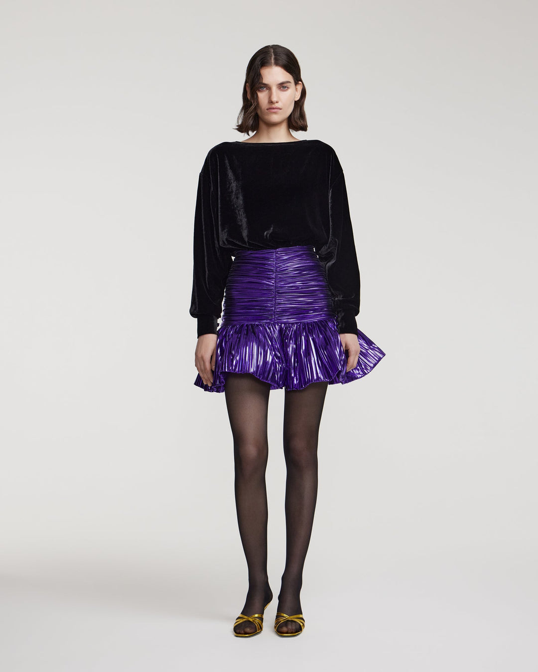Mini dress with ruffle