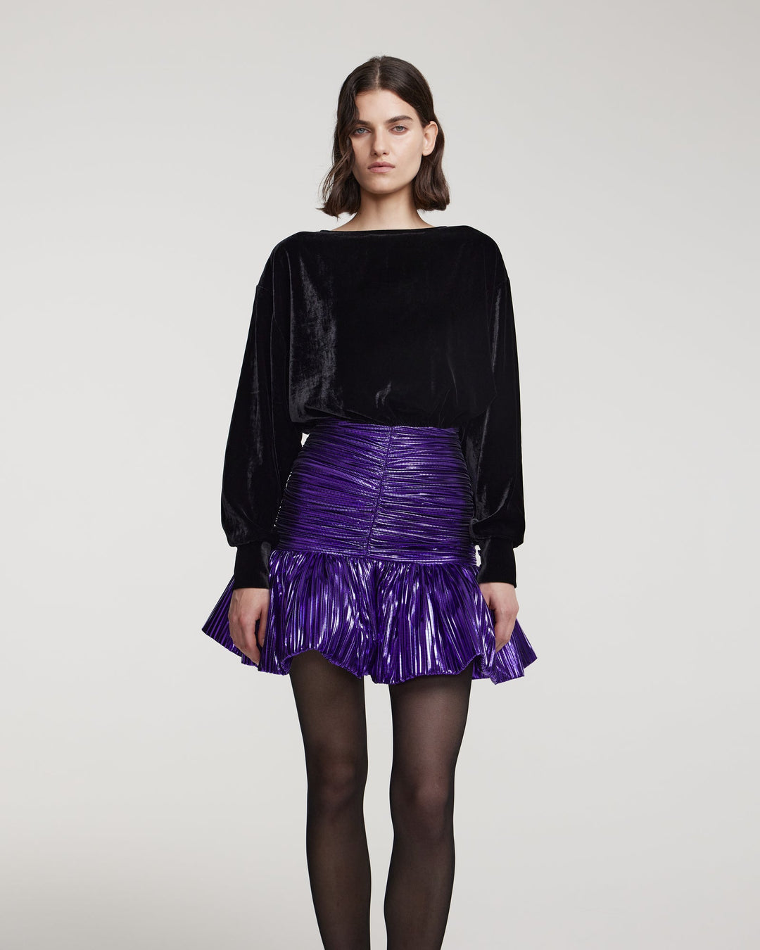 Mini dress with ruffle