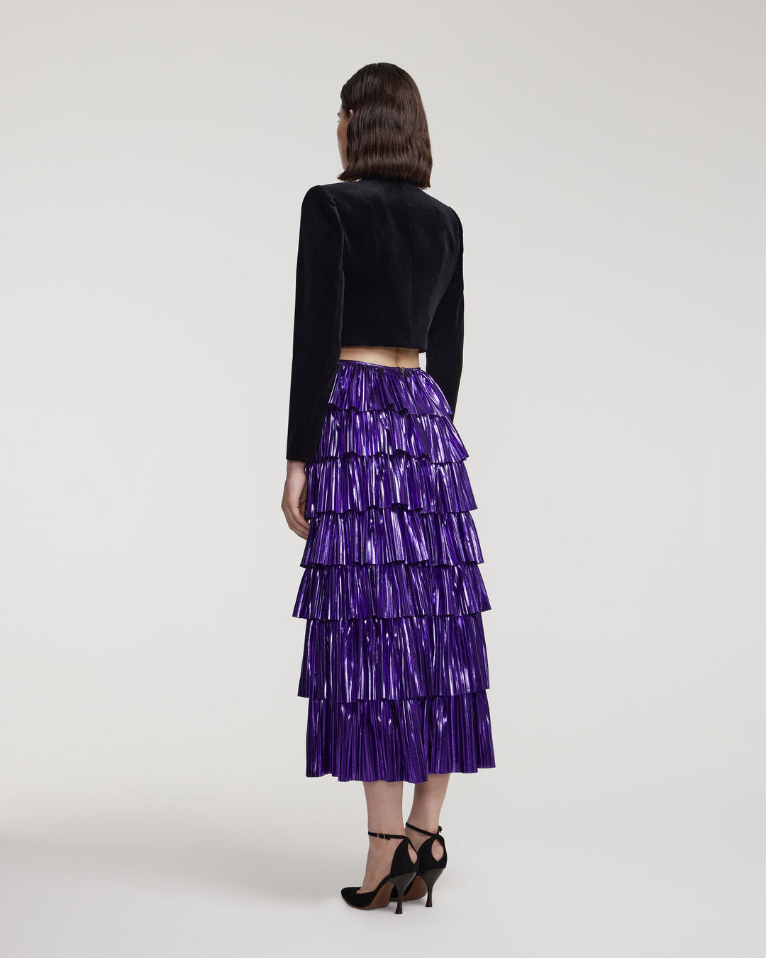 Maxi skirt with ruffles