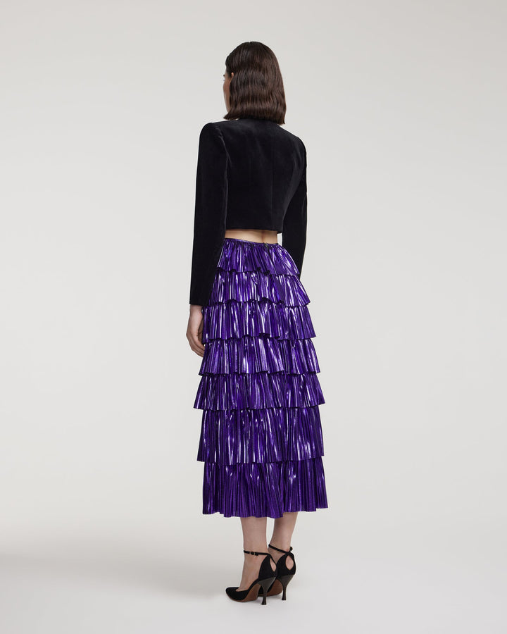 Maxi skirt with ruffles