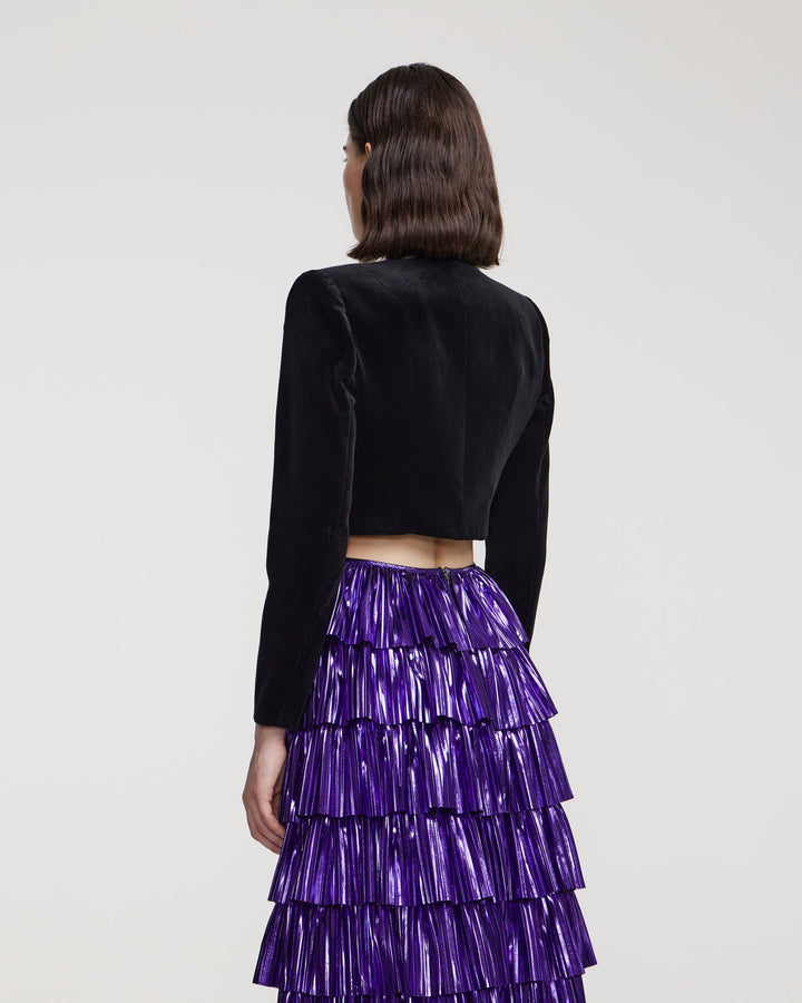 Maxi skirt with ruffles