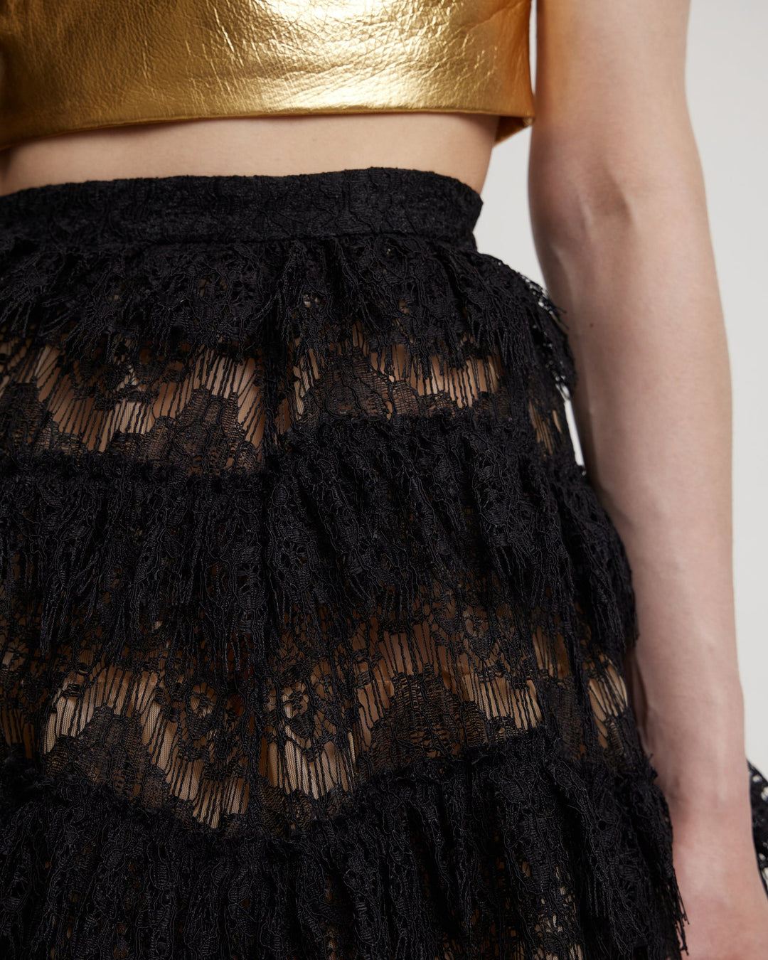 Leather crop top