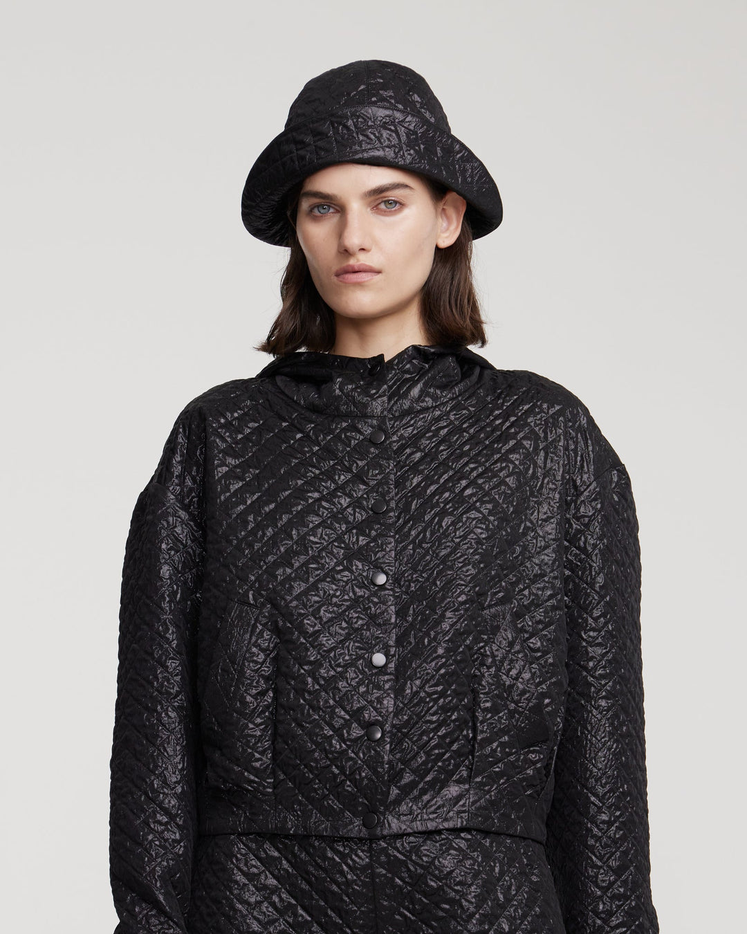 Quilted bomber jacket