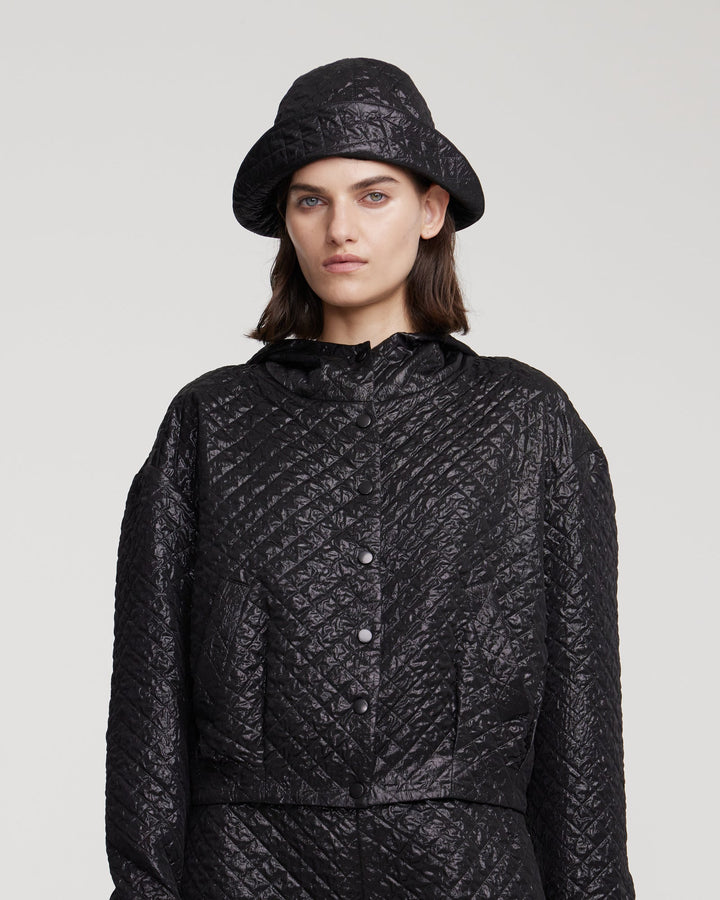 Quilted bomber jacket