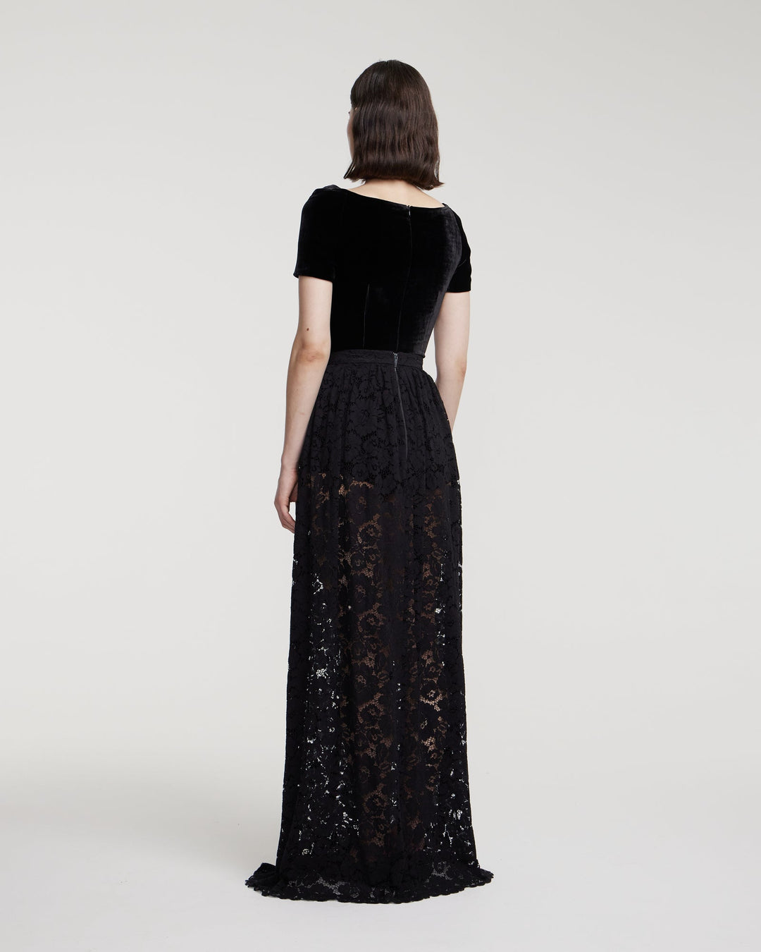 Cord lace maxi skirt