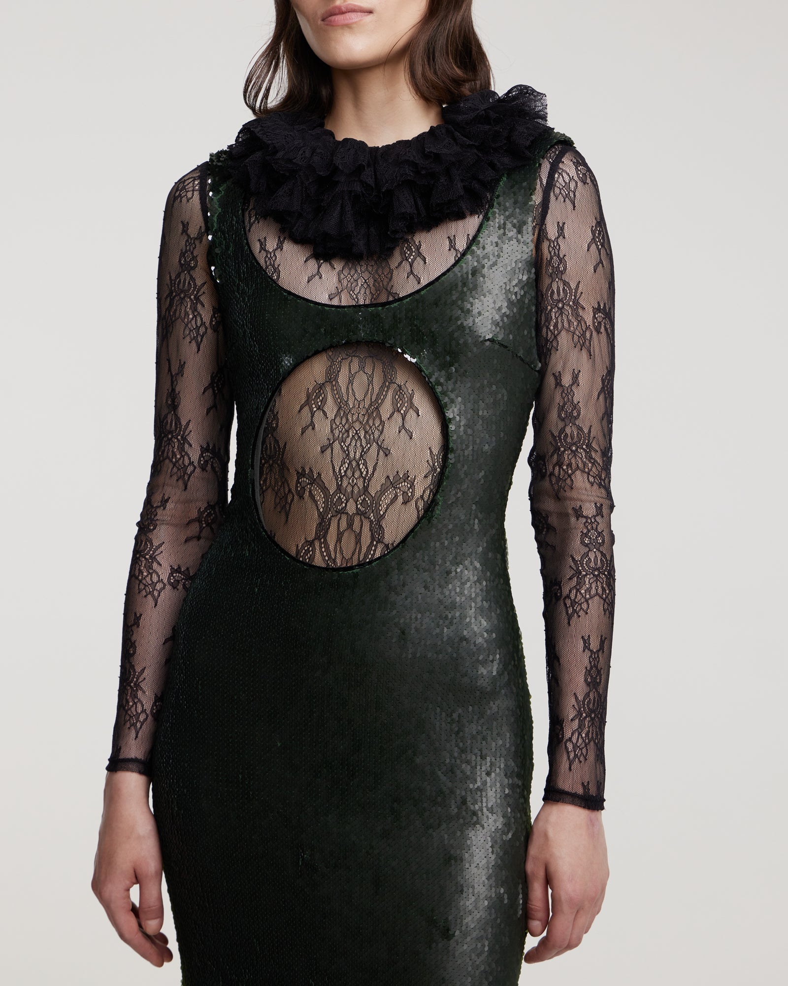Sequin maxi dress with slit – Kalmanovich EN