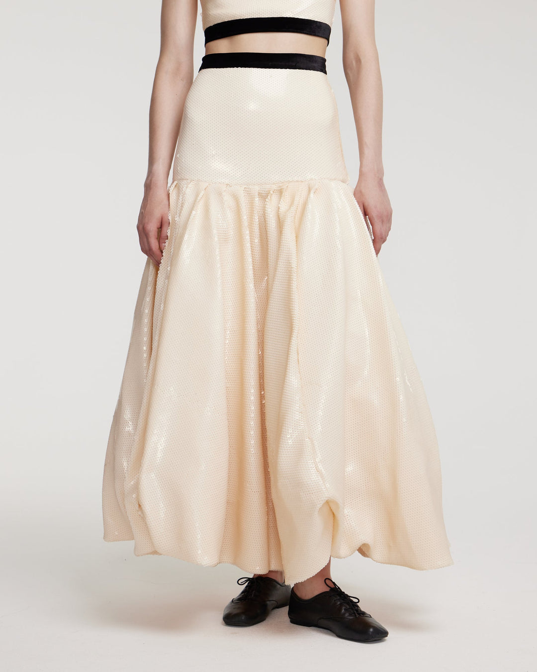 Sequin maxi skirt