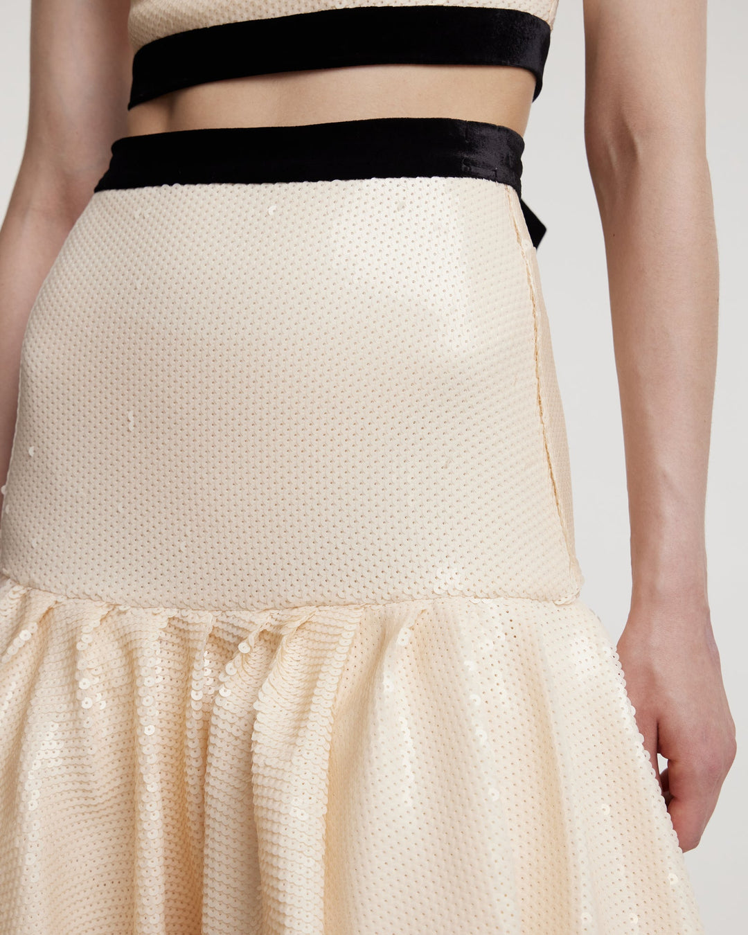 Sequin maxi skirt
