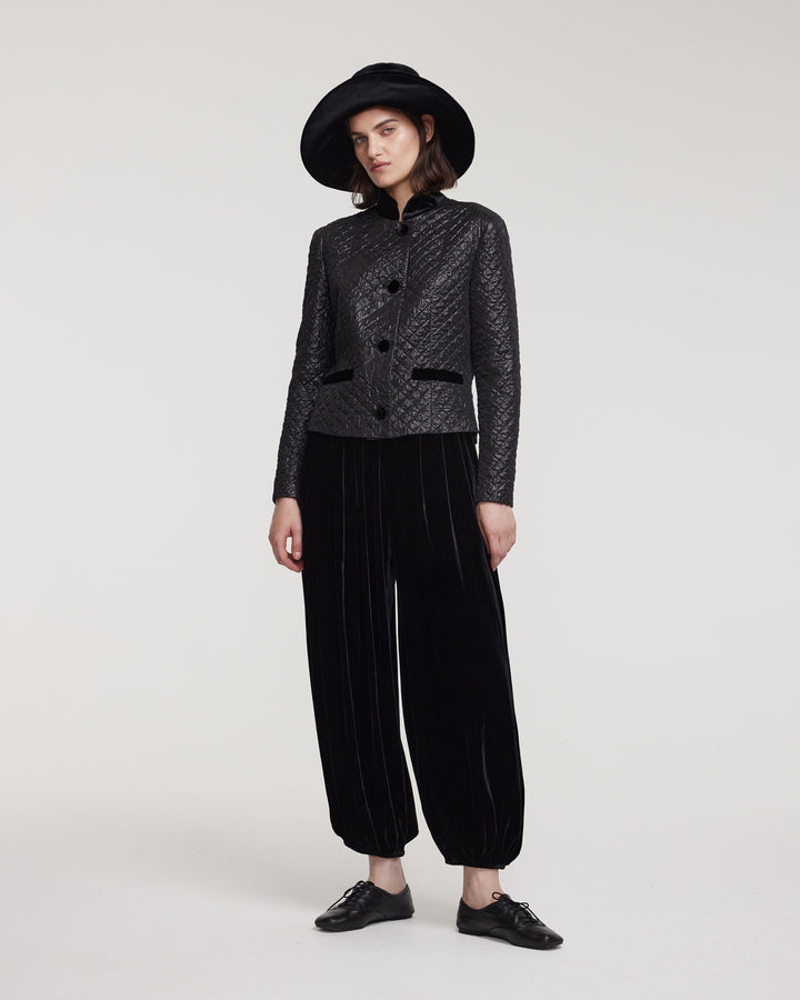 Velvet harem pants