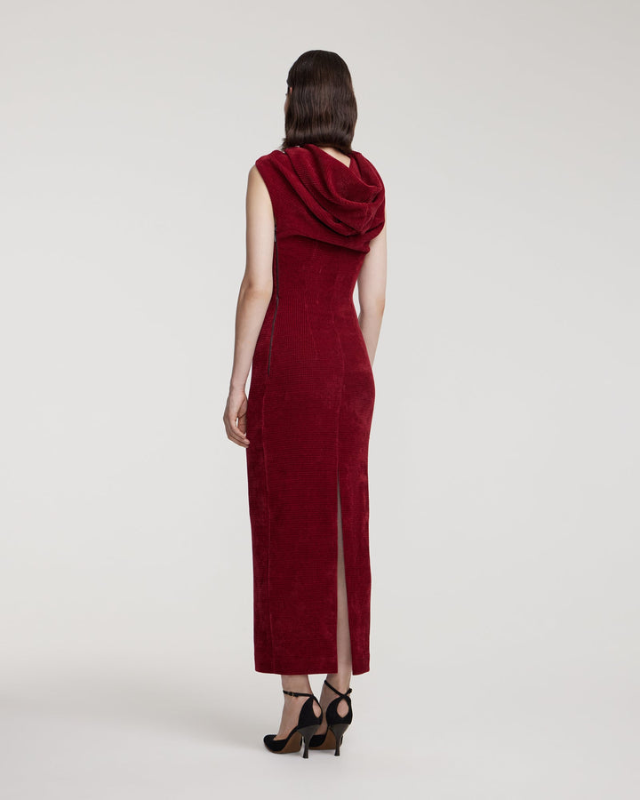 Bustier dress with hood