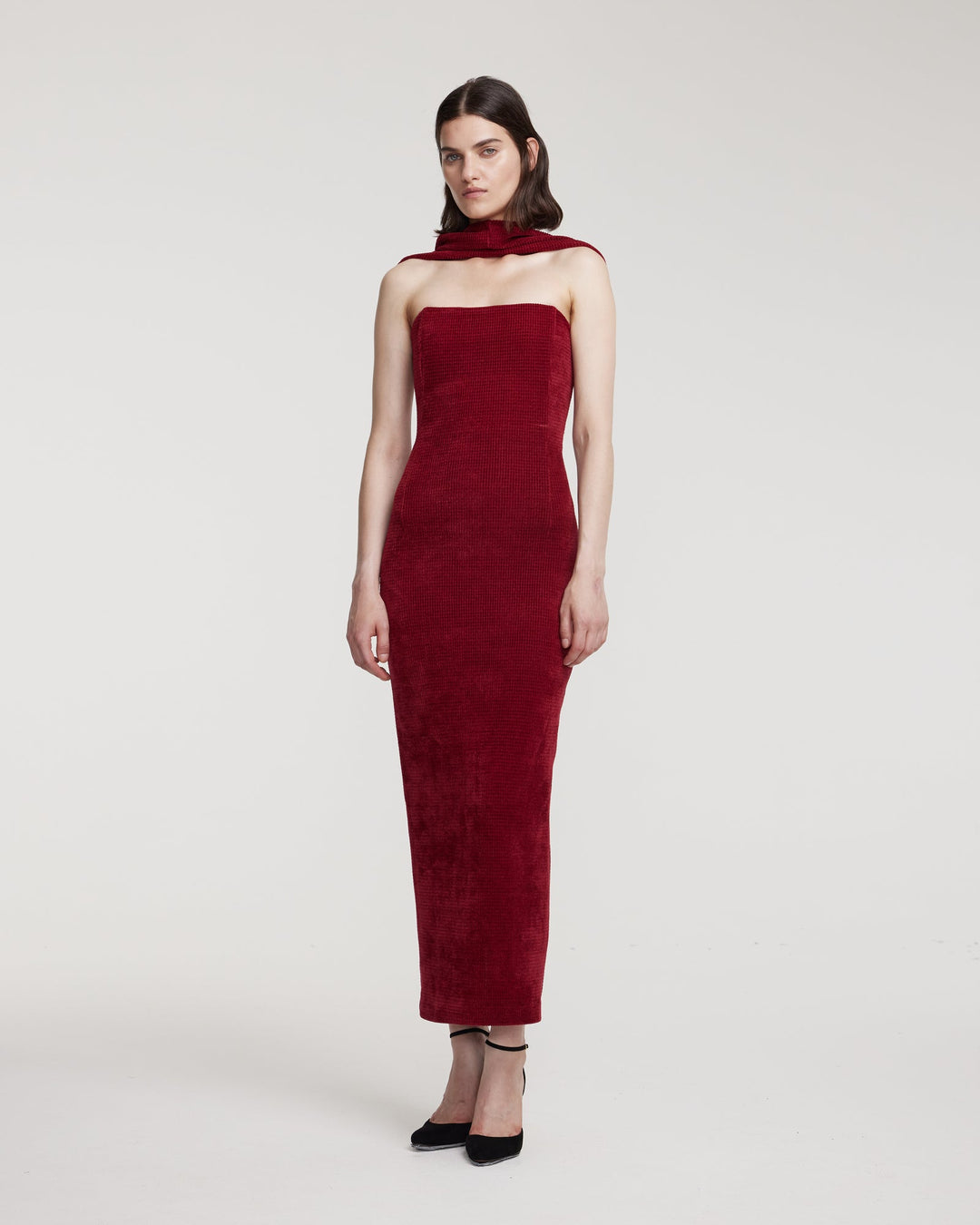 Bustier dress with hood