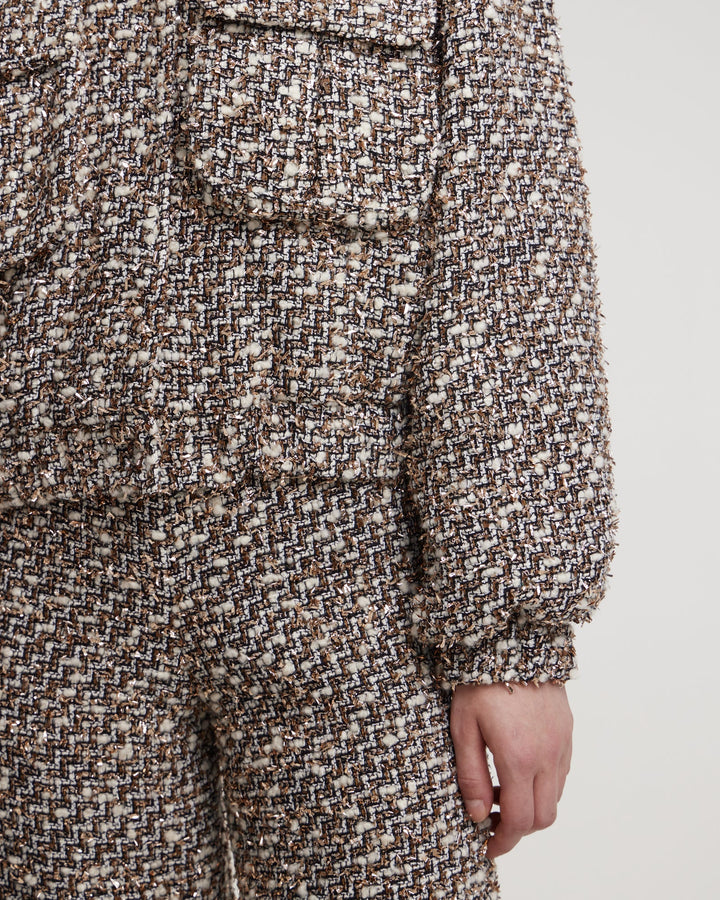 Tweed bomber jacket