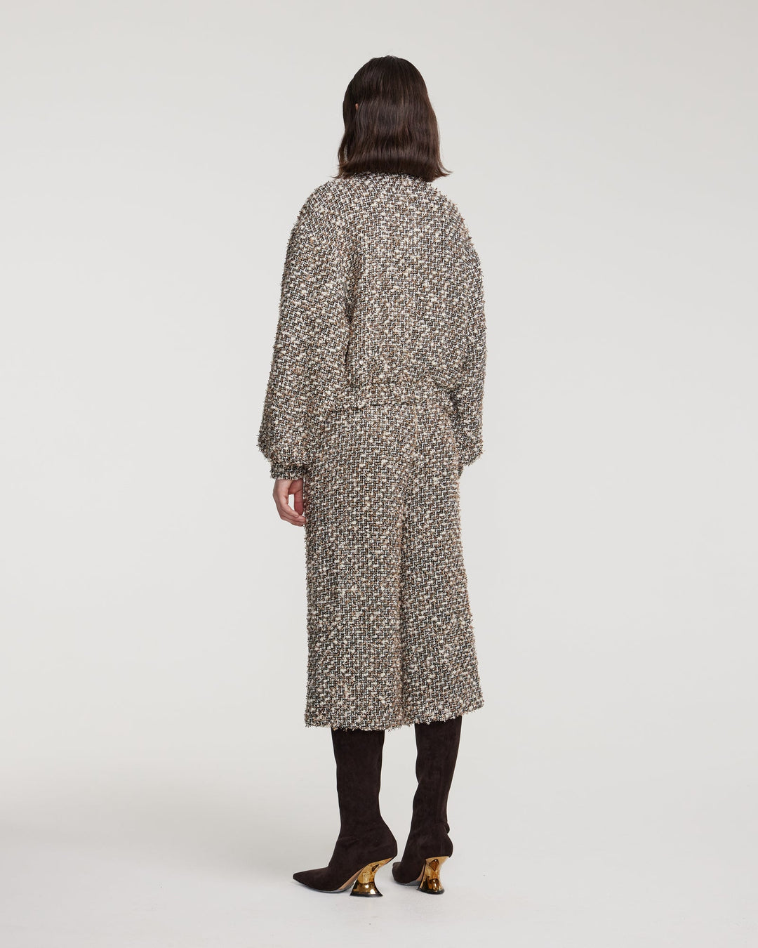 Tweed bomber jacket
