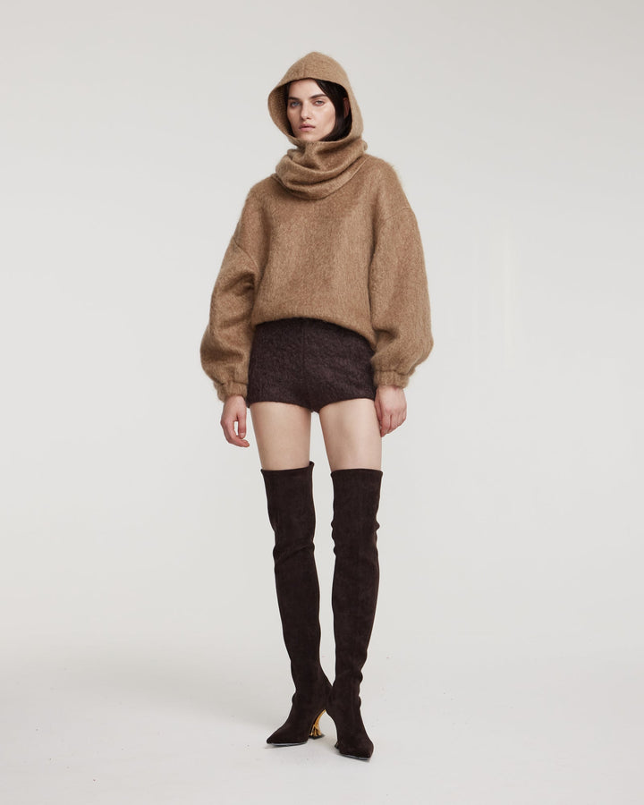 Mohair hood