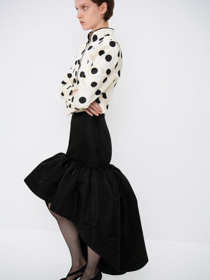 Satin maxi skirt
