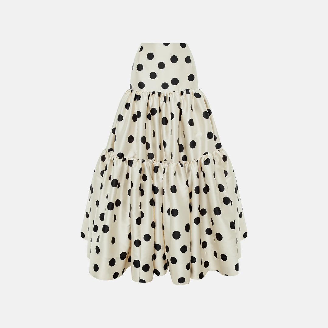 Polka-dot maxi skirt