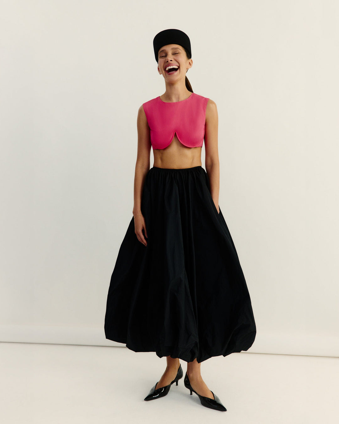 Taffeta cropped top