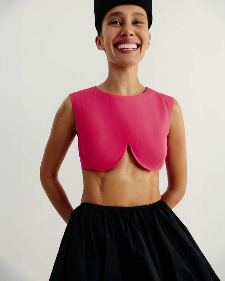 Taffeta cropped top