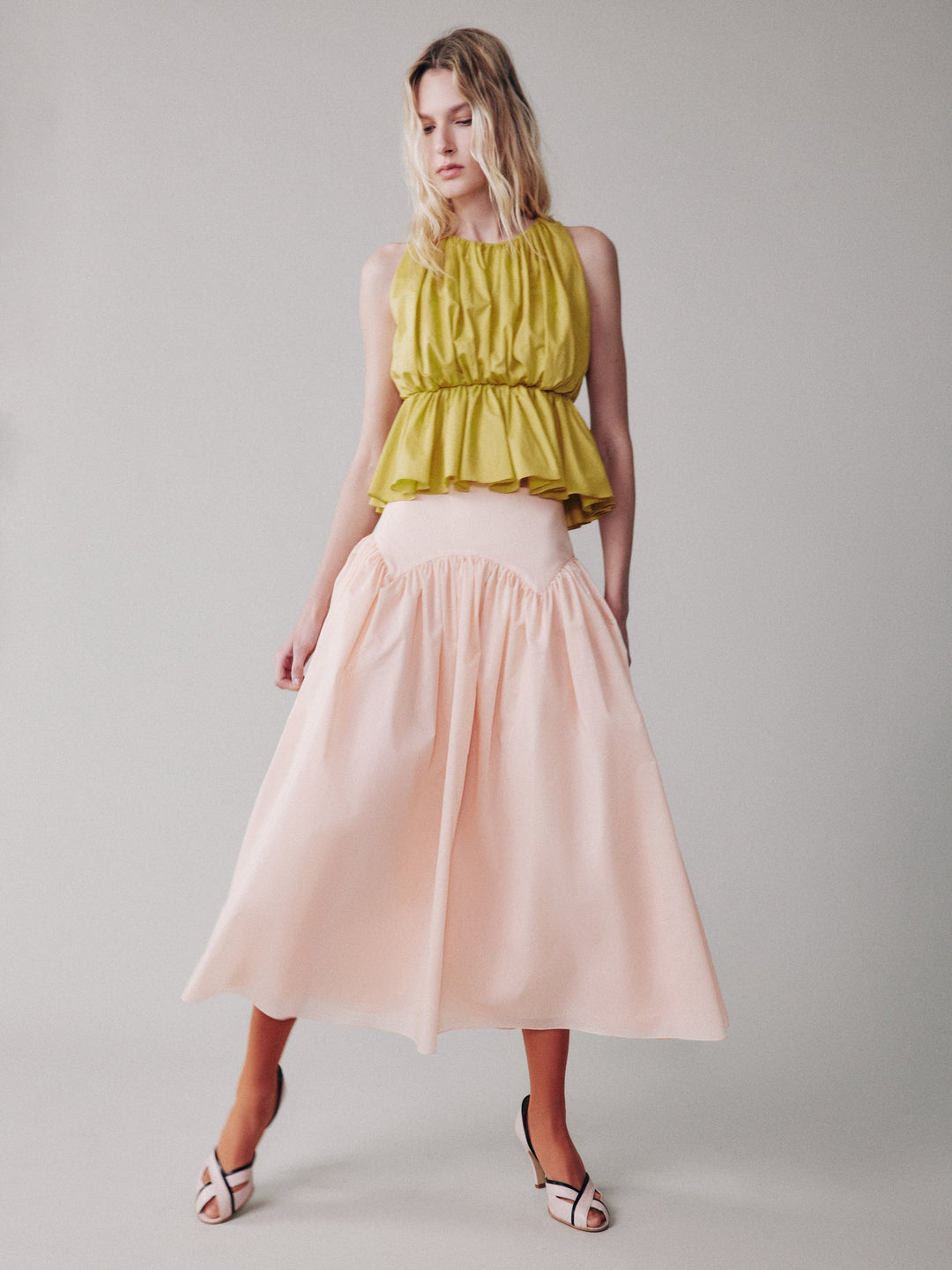 Cinched waist top made of Liberty cotton