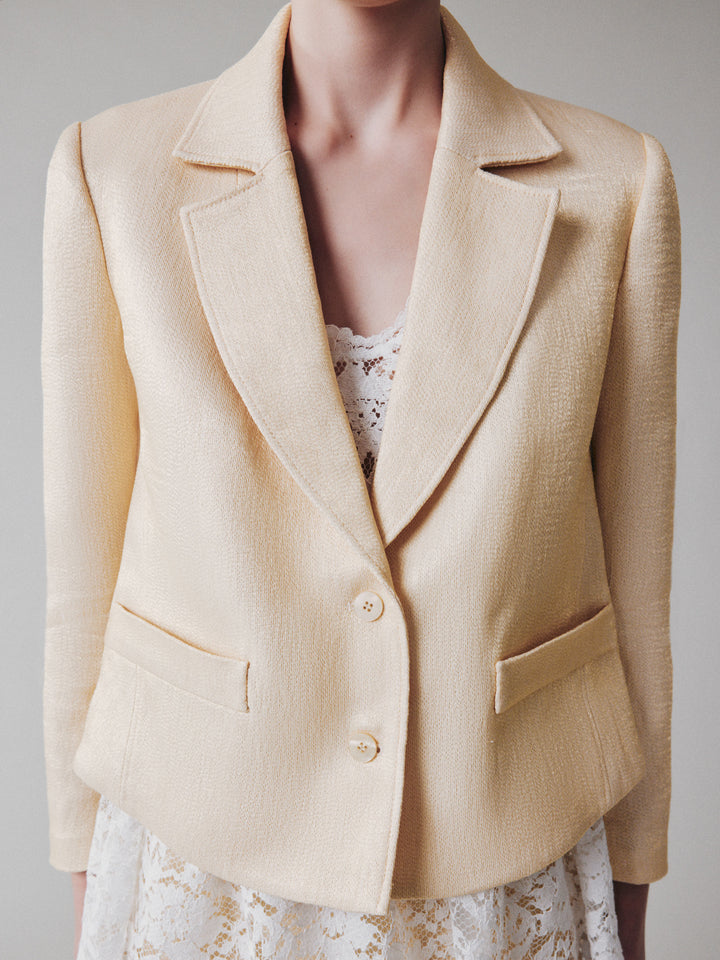 Single-breasted cropped jacket