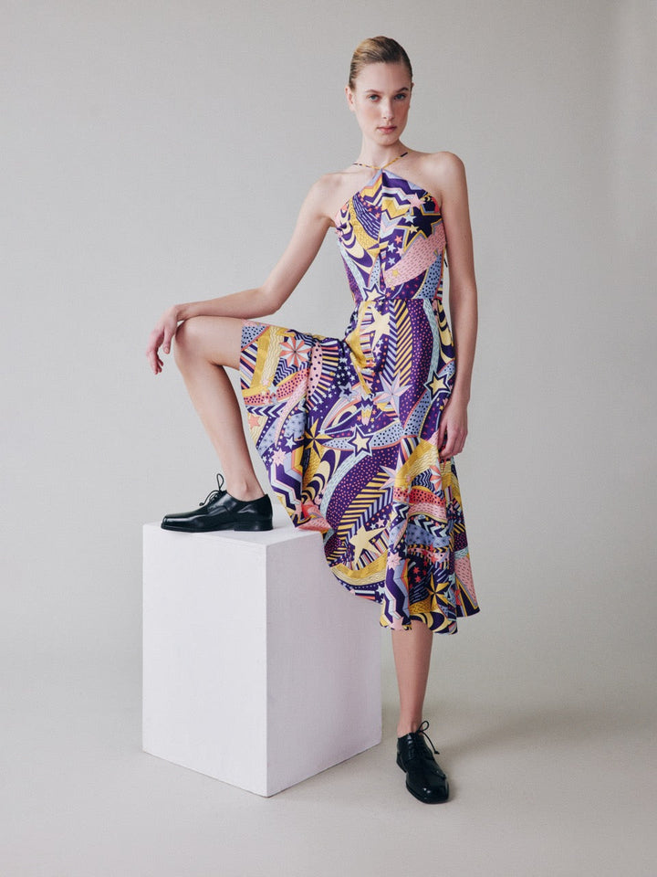 Printed dress made of Liberty silk