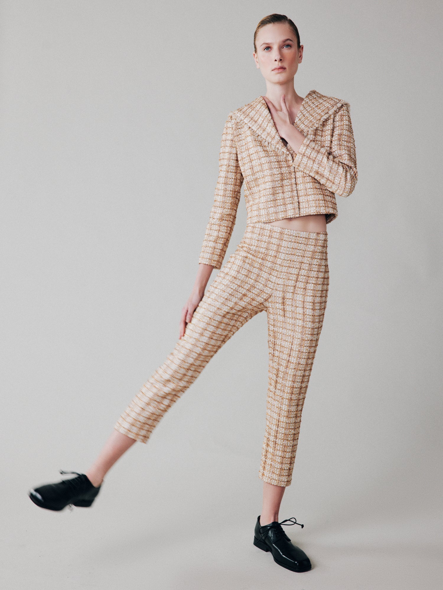 Cropped tweed trousers – Kalmanovich EN